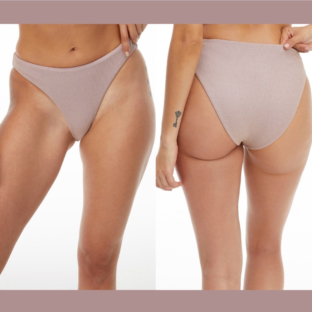 NWT Good American [ 1 in‎ GA ] Sparkle Better Bikini Bottoms in Lilac